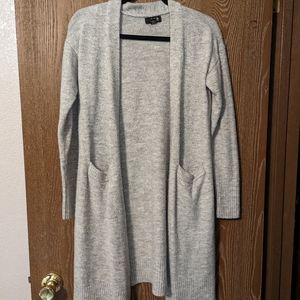 Very soft long grey sweater